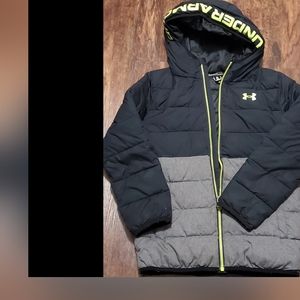 Under Armour Kids Puffer Jacket - Black and Gray